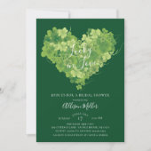 Glück in der Liebe Kleeblatt Herz Brautparty Einladung (Vorderseite)