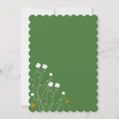 Glück in der Liebe Kleeblatt Wildblumen Brautparty Einladung (Rückseite)