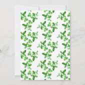 Glück in der Liebe Kleeblätter und Kleber-Brautpar Einladung (Rückseite)