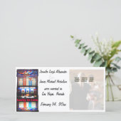 Glück in der Liebe Las Vegas Hochzeitsankündigung Ankündigung (Stehend Vorderseite)