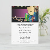 Glück in der Liebe Moderne Einladung zur Hochzeit (Stehend Vorderseite)