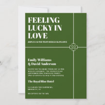 Glück in der Liebe Moderne Grüne Hochzeit