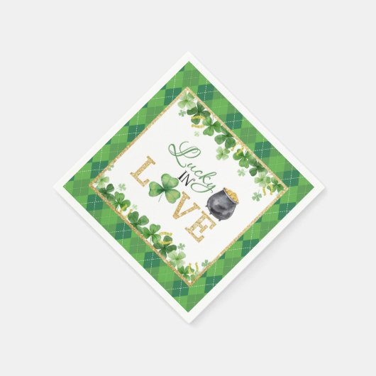 Glück in der Liebe Napkins Serviette (Ecke)