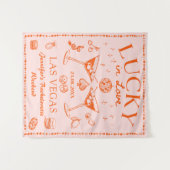 Glück in der Liebe Orange Cocktail Junggeselinnen- Wandteppich (Vorderseite (Horizontal))