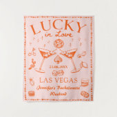 Glück in der Liebe Orange Cocktail Junggeselinnen- Wandteppich (Vorderseite)