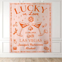 Glück in der Liebe Orange Cocktail Junggeselinnen- Wandteppich