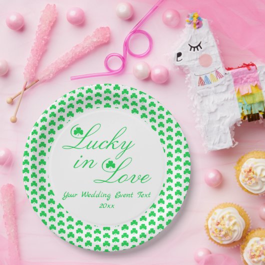 Glück in der Liebe Pappteller (Party)