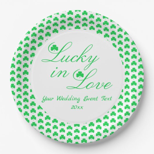 Glück in der Liebe Pappteller (Vorderseite)