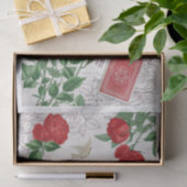 Glück in der Liebe, Rote Rosen, Königin der Herzen Seidenpapier (Geschenk)