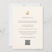 Glück in der Liebe Rustikale Hufeisen auf einer Ho Einladung (Rückseite)