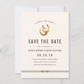 Glück in der Liebe | Rustikale Hufeisen Save The Date (Vorderseite)