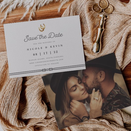 Glück in der Liebe | Rustikales Foto Save The Date