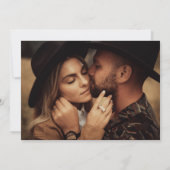 Glück in der Liebe | Rustikales Foto Save The Date (Rückseite)