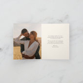 Glück in der Liebe | Rustikales Hufeisen Hochzeits Dankeskarte (Innenseite)