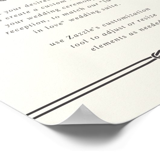 Glück in der Liebe Rustikales Hufeisenzeichen Poster (Ecke)