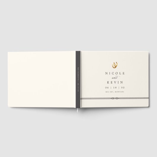 Glück in der Liebe | Rustische Gastgeschenk Hochze Gästebuch (Voll)