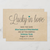 Glück in der Liebe Save the Date, Aquamarin Save The Date (Vorne/Hinten)