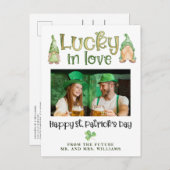 Glück in der Liebe | Save the Date Hochzeit Ankündigungspostkarte (Vorne/Hinten)