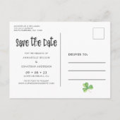 Glück in der Liebe | Save the Date Hochzeit Ankündigungspostkarte (Rückseite)
