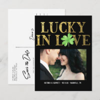 Glück in der Liebe | Save the Date Postkarte