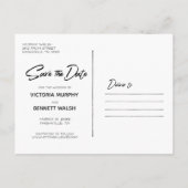 Glück in der Liebe | Save the Date Postkarte (Rückseite)