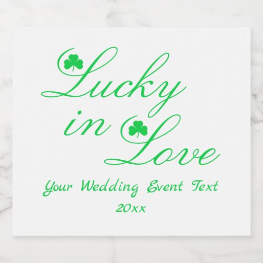 Glück in der Liebe Schaumweinetikett (Einzelnes Label)