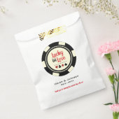 Glück in der Liebe Schwarzes Crem Weiße Poker Chip Geschenktütchen (Versiegelt)