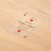 Glück in der Liebe Spielkarte Las Vegas Hochzeit Acryleinladungen (Ablage )