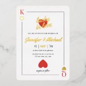 Glück in der Liebe Spielkarte Las Vegas Wedding Go Folieneinladung (Vorderseite)