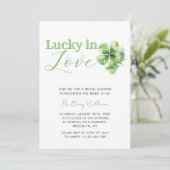 Glück in der Liebe St. Patrick's Brautparty Einladung (Stehend Vorderseite)
