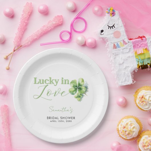 Glück in der Liebe St. Patrick's Brautparty Pappteller (Party)