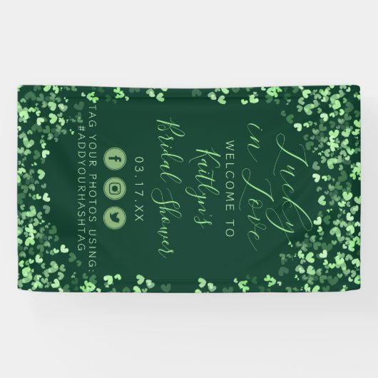 Glück in der Liebe St. Patrick's Day Brautparty Banner (Horizontal)