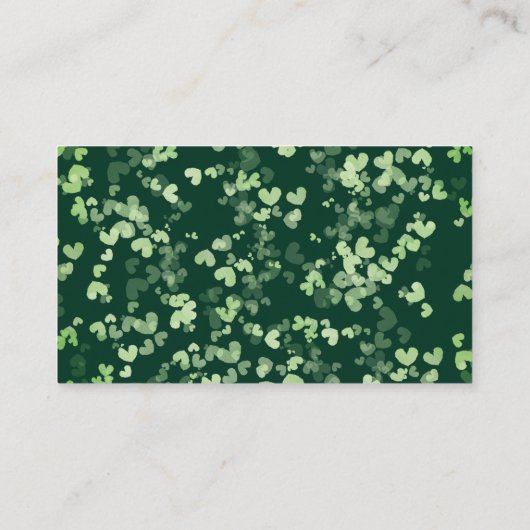 Glück in der Liebe St. Patrick's Day Brautparty Begleitkarte (Rückseite)