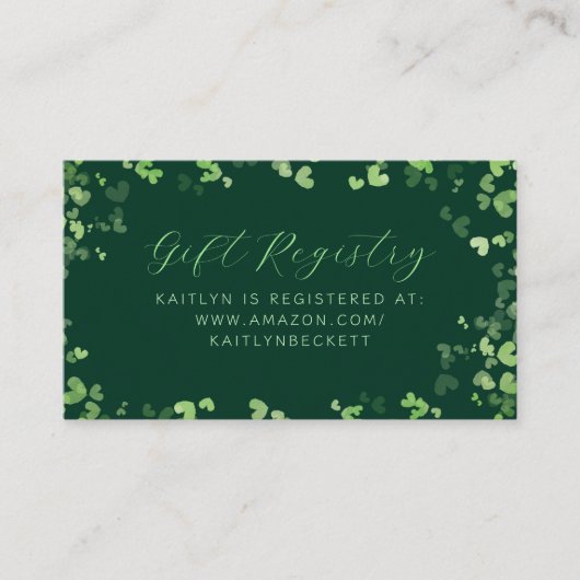 Glück in der Liebe St. Patrick's Day Brautparty Begleitkarte (Vorderseite)