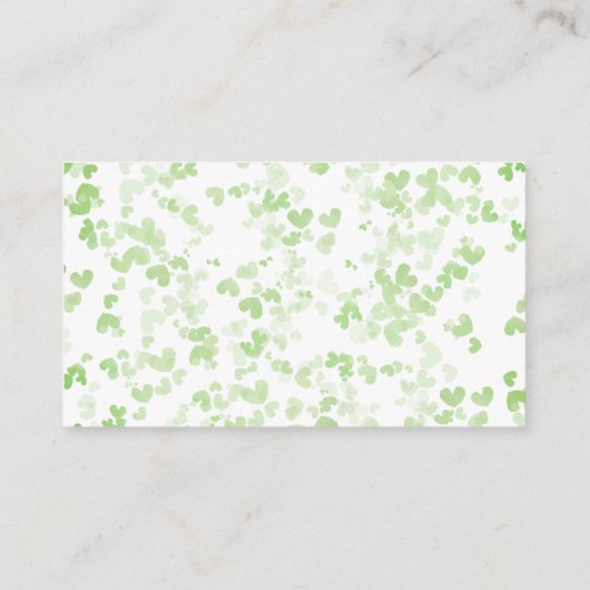 Glück in der Liebe St. Patrick's Day Brautparty Begleitkarte (Rückseite)