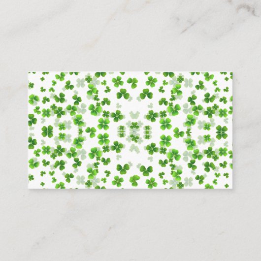 Glück in der Liebe St. Patrick's Day Brautparty Begleitkarte (Rückseite)