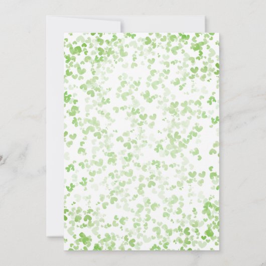 Glück in der Liebe St. Patrick's Day Brautparty Dankeskarte (Rückseite)