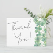 Glück in der Liebe St. Patrick's Day Brautparty Dankeskarte (Stehend Vorderseite)