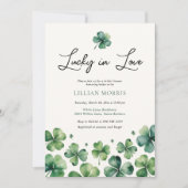 Glück in der Liebe St. Patrick's Day Brautparty Einladung (Vorderseite)