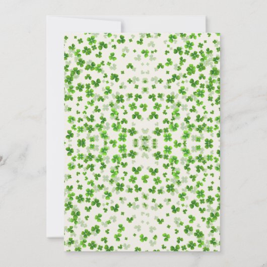 Glück in der Liebe St. Patrick's Day Brautparty Einladung (Rückseite)