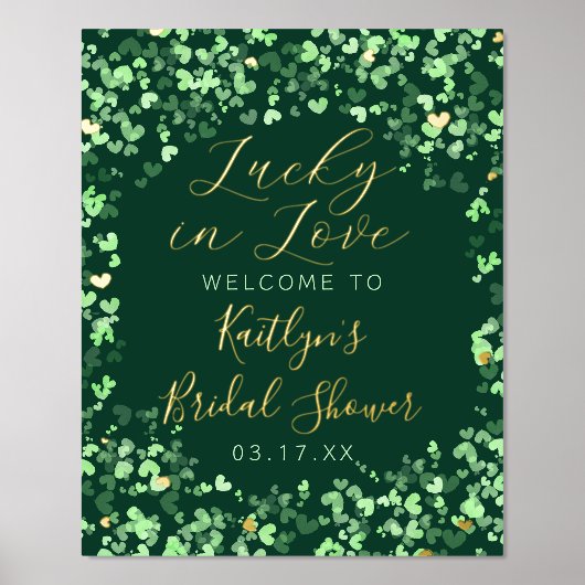 Glück in der Liebe St. Patrick's Day Brautparty Foliendrucke (Vorderseite)