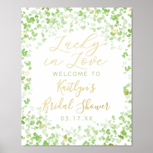 Glück in der Liebe St. Patrick's Day Brautparty Foliendrucke (Vorderseite)