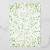 Glück in der Liebe St. Patrick's Day Brautparty Folieneinladung (Rückseite)