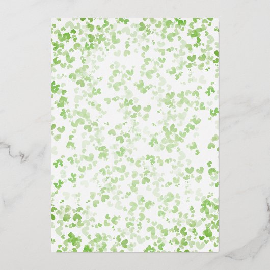 Glück in der Liebe St. Patrick's Day Brautparty Folieneinladung (Rückseite)