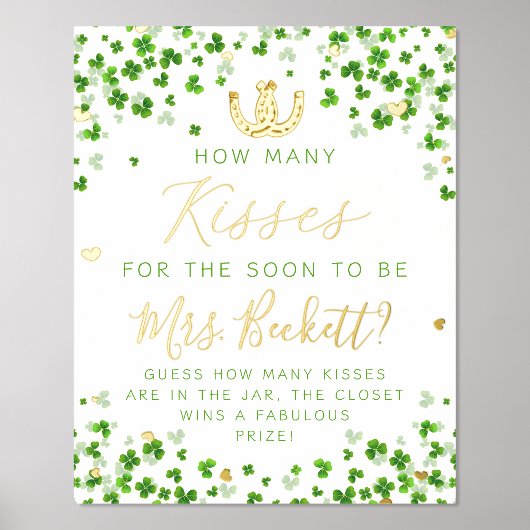 Glück in der Liebe St. Patrick's Day Brautparty Ga Foliendrucke (Vorderseite)