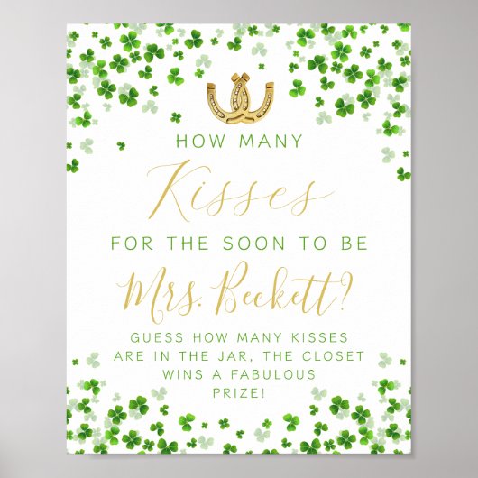 Glück in der Liebe St. Patrick's Day Brautparty Ga Poster (Vorne)