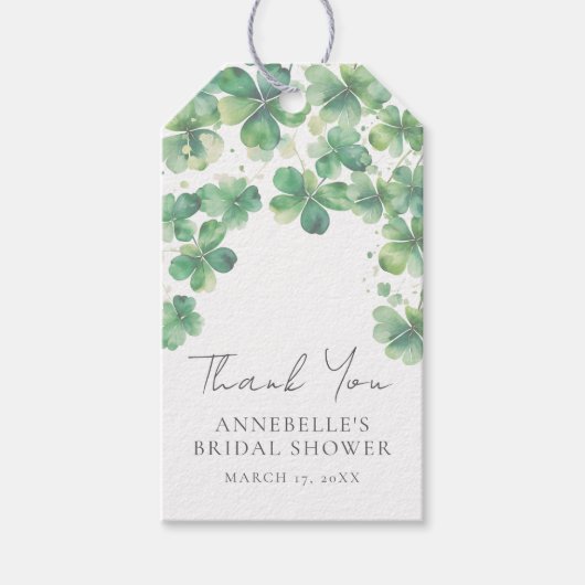 Glück in der Liebe St. Patrick's Day Brautparty Geschenkanhänger (Vorderseite)