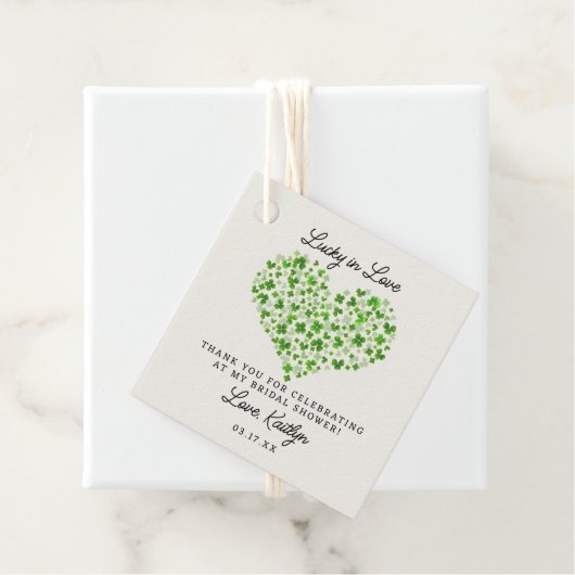 Glück in der Liebe St. Patrick's Day Brautparty Geschenkanhänger (Beispiel)