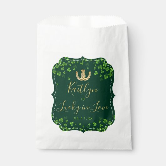 Glück in der Liebe St. Patrick's Day Brautparty Geschenktütchen (Vorderseite)