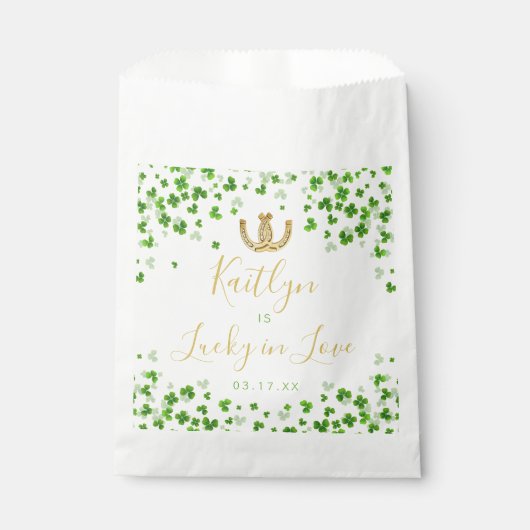Glück in der Liebe St. Patrick's Day Brautparty Geschenktütchen (Vorderseite)